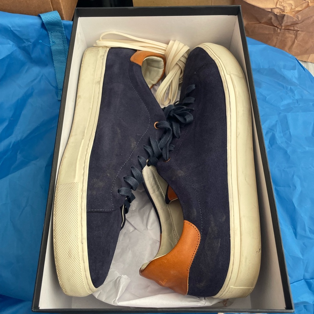 Good Man Brand Navy and Brown Sneakers Men Size 15